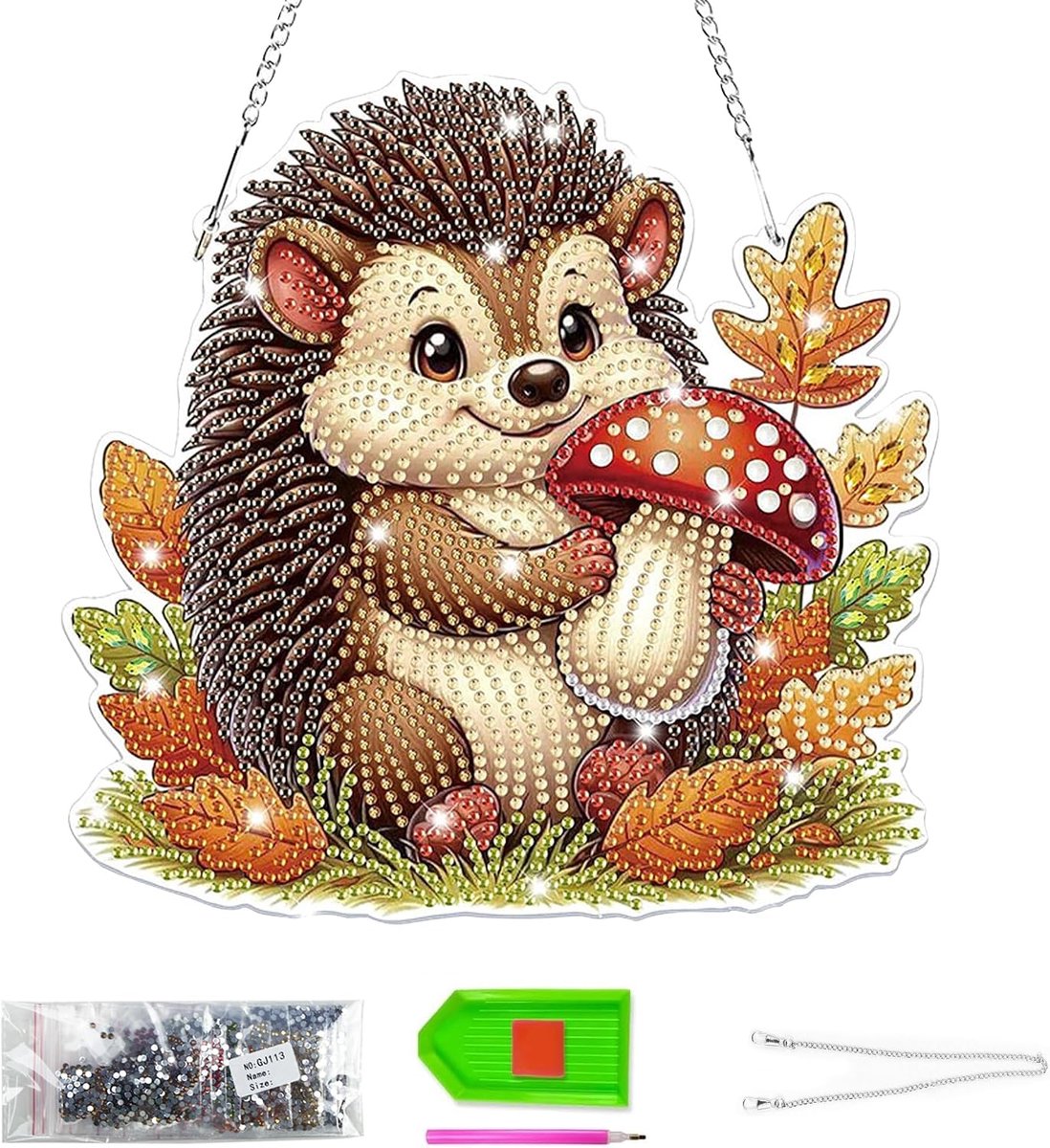 Diamond Painting Pendentif, Diamant Painting Hanging, Peinture Diamant Suspendus avec Chaîne, Convient pour les Portes, les Fenêtres, Murs et la Décoration de Jardin, DIY Cadeau