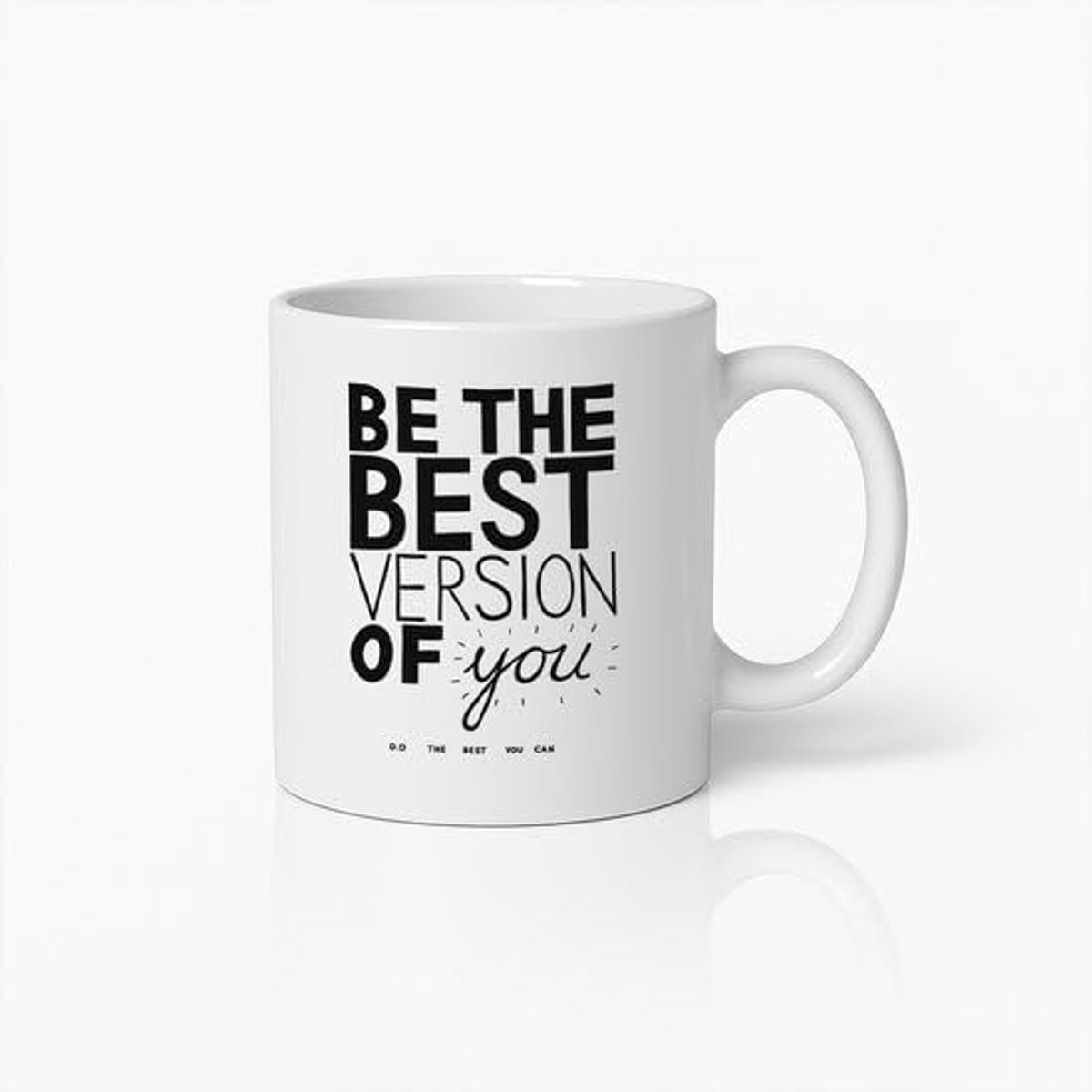 330ml – "Wees de beste versie van jezelf" Inspirerende Quote Design – Motiverend Cadeau voor Kantoor, Studenten, Thuis