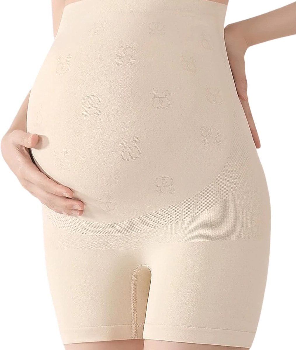 Zomerse zwangerschapsshorts met hoge taille, comfortabele leggings voor onder jurken en rokken, elastisch en zacht materiaal voor optimale ondersteuning en comfort