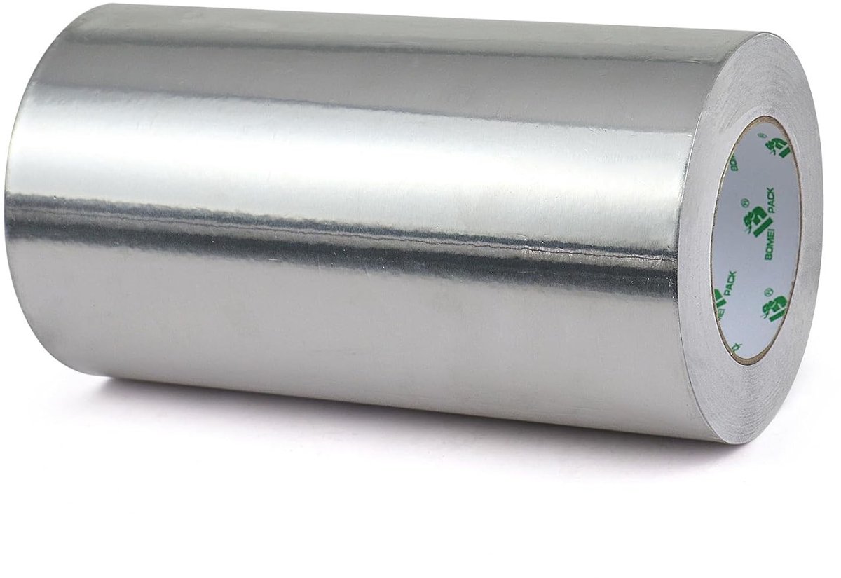 Aluminium tape 250mm x 50m, hittebestendig en waterdicht, ideaal voor metaalreparatie en bevestiging