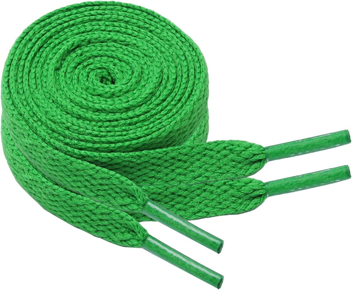 2 paar platte veters voor sneakers, sportschoenen, loopschoenen, gymschoenen, 8 mm, platte schoenveters, vervangende veters