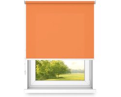 Rolgordijn, wand- of plafondmontage, groot formaat, fi 32, stalen bevestiging, semi-blackout, sappige oranje kleur, 800x1800mm