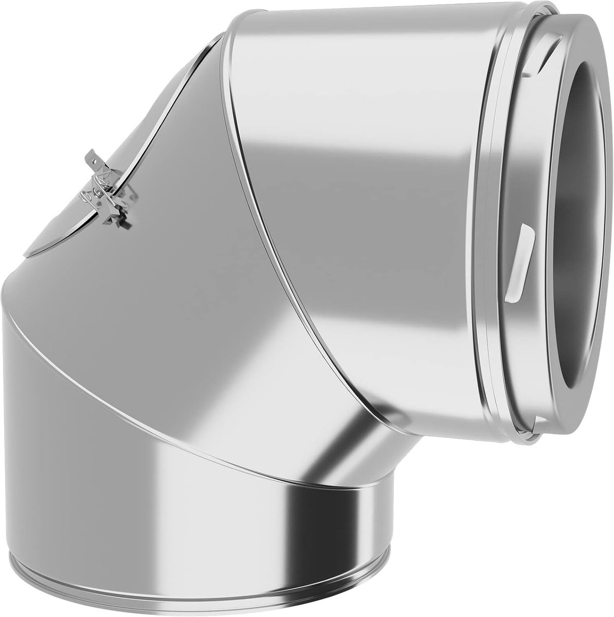 Stalen verzetboog - ovennieboog voor schoorsteen in alle diameters en hoeken (Ø 150 mm, hoek 90°)