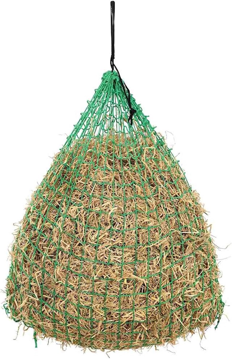 Heunetze 2 stuks rond, 1 x 1 m PP, hooitas, groen, voedernet voor paarden, voor onderdak, aanhanger, voedersupplement, groepshuishouding 142140