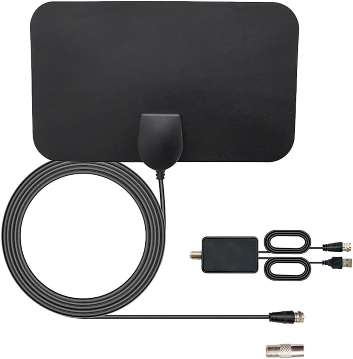 TV-antenne Indoor 250+ Miles Long Range met signaalversterker 4K Ultra HD-kanalen Eenvoudige installatie