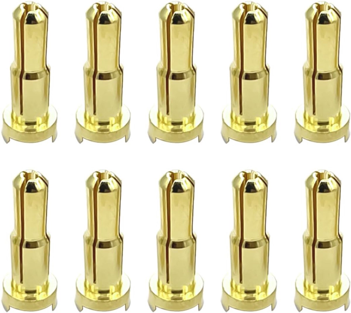 10 stks 4mm tot 5mm Low-Profile Bullet Connectors Adapter Plugs Reductoren voor RC Auto ESC Batterij (4mm tot 5mm)