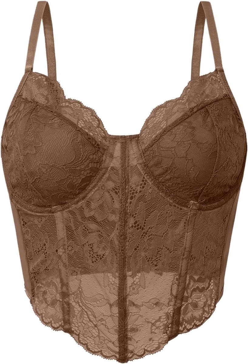 Sexy vest van kant met visgraatranden voor dames