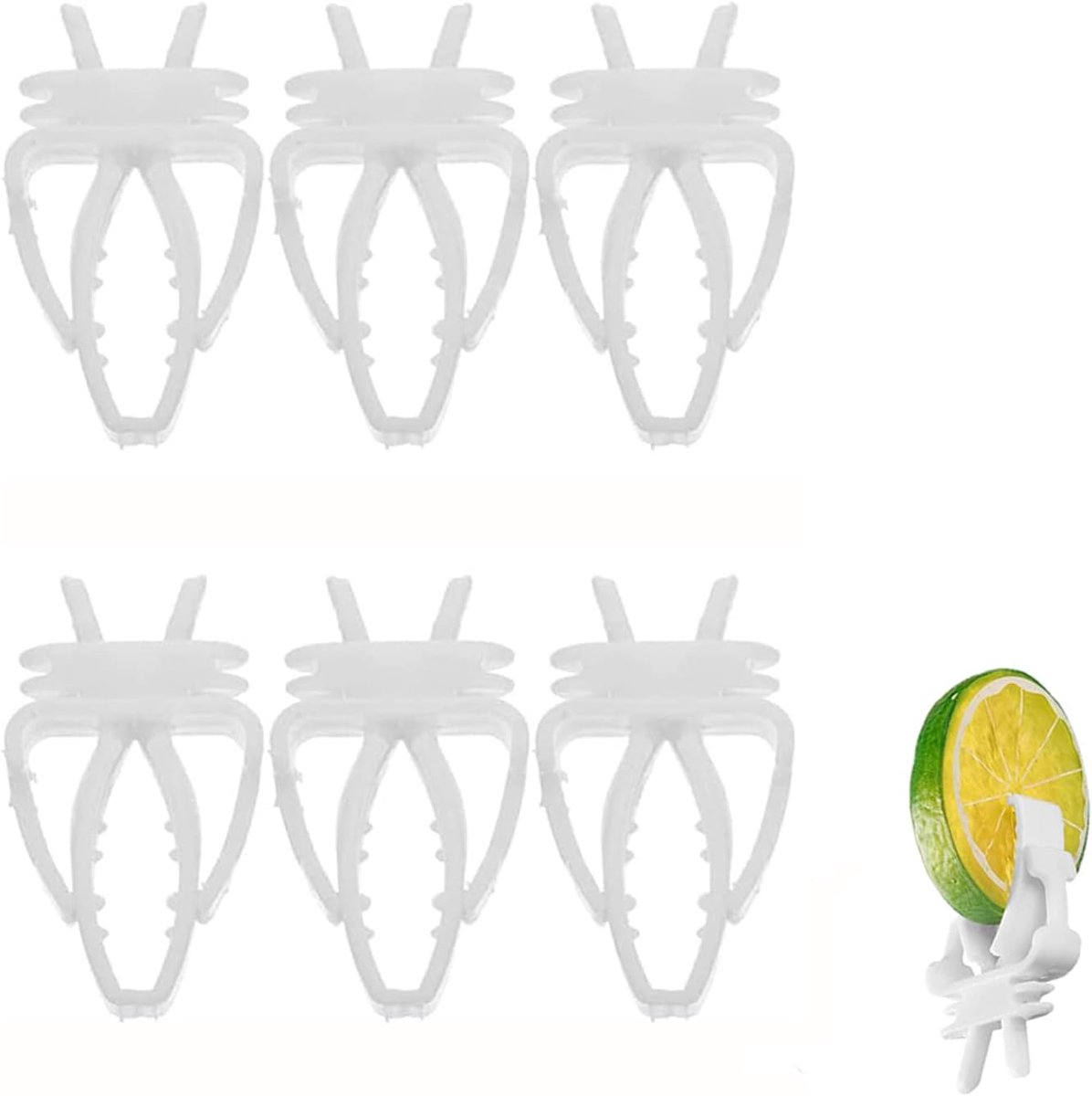 Clip voor vogelkooi, 6 stuks, fruit- en groentehouders voor papegaai, voedertang, voor parkieten, cacatoen, hamsters, vogels
