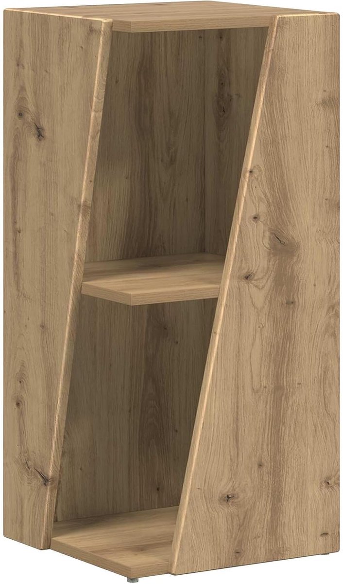 Zijrek Artisan-eiken 33 x 32 x 70,5 cm houtmateriaal, staand rek, boekenrek, ruimtebesparend rek voor boeken, ordners, opslag in de woonkamer, hal 892416