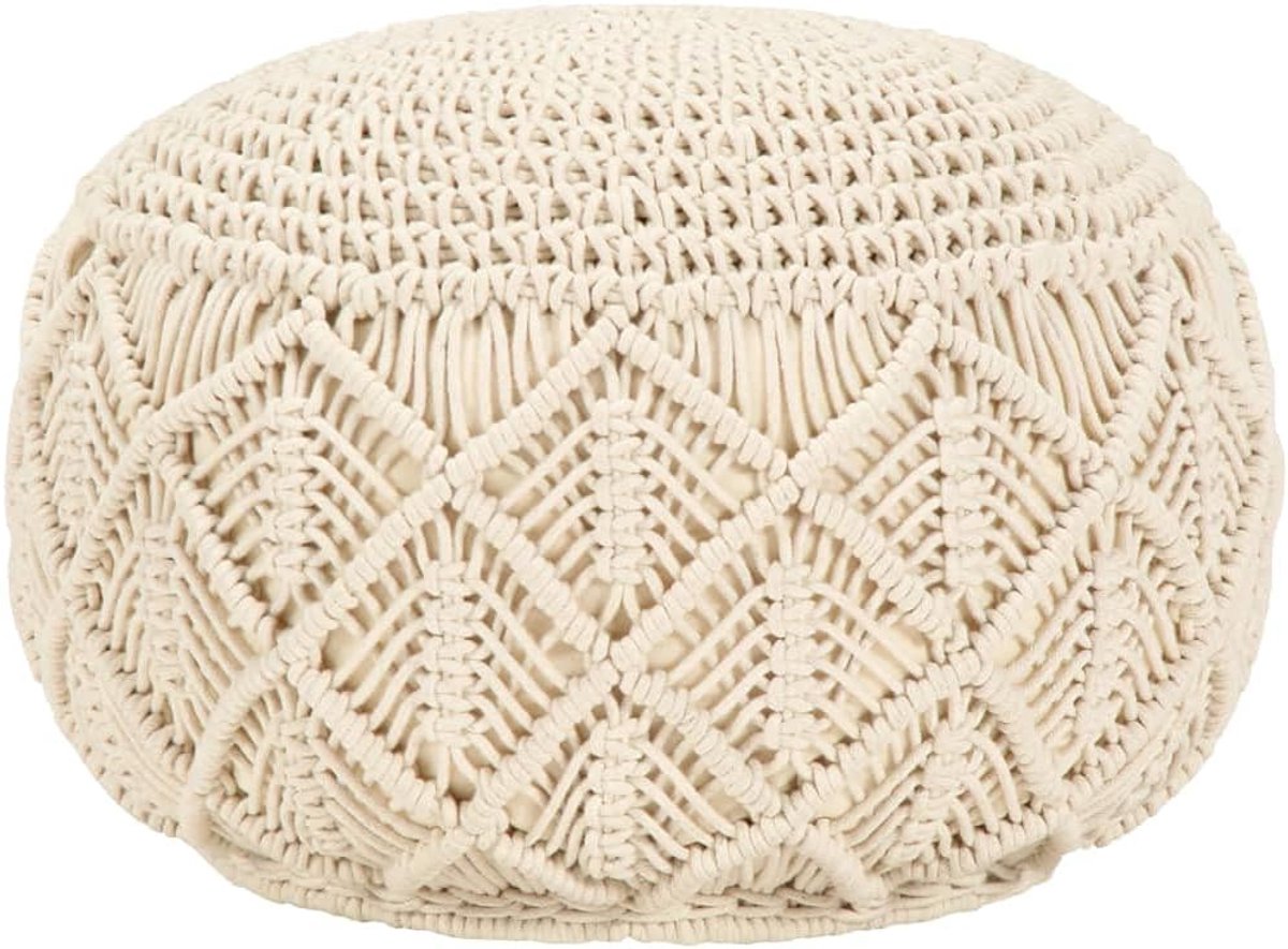 Poef poef kruk 45 x 30 cm jute | decoratieve kruk zitpoef voor woonkamer slaapkamer handgemaakt