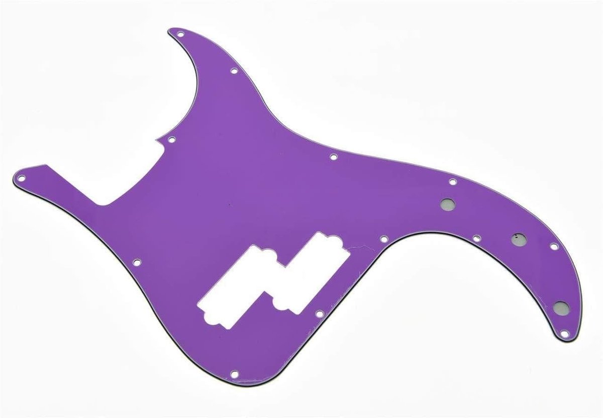 13-Gats Precisie Bass Slagplaat PB P Voor USA/Mexicaanse FD - Paars 3-Laags Scratch Plaat