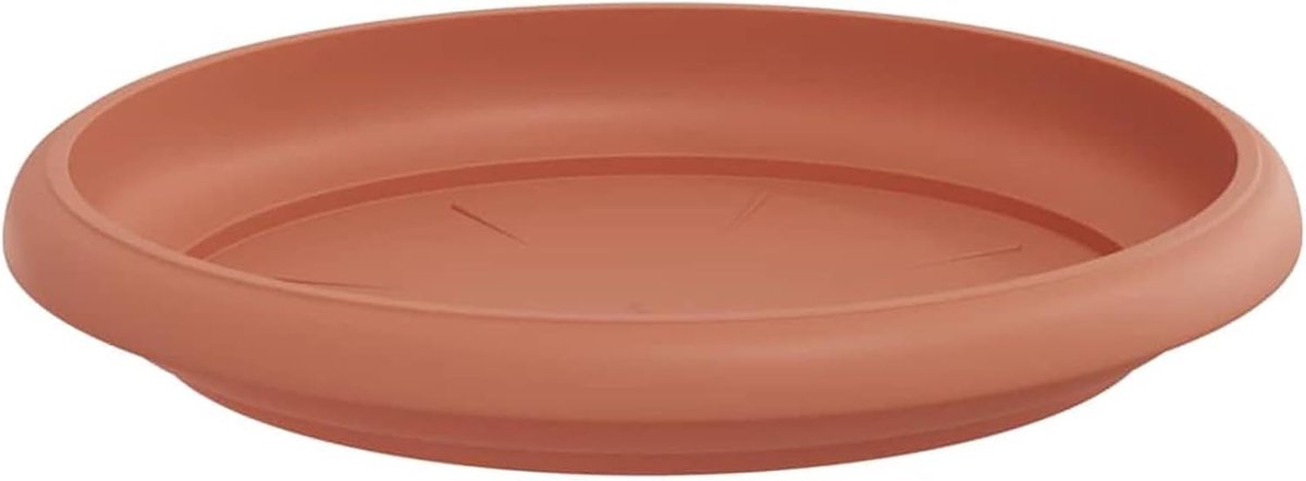 Ronde bloemplaat, 24 stuks, baksteenrood, Ø 14 x 2 cm, kunststof, waterdichte plantenpot, onderzetter, ronde plantenonderzetter, bloempot, voor binnen- en buitenplanten, 42020313