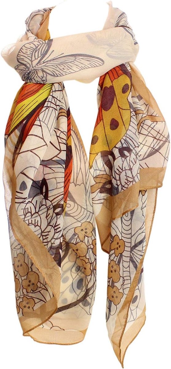 Dames sjaal lange - Vogels motieven sjaal slangsjaal leichtes design