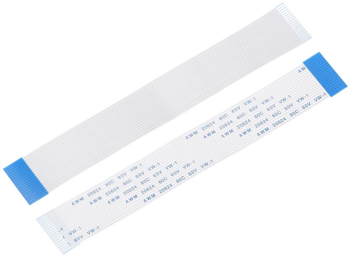 5 stuks FFC Ribbon platte kabel, 18 pins, 1 mm lengte, 100 mm (type B) voor LCD-printers, 3D-printers, camera, DVD, tv, laptop, audio.