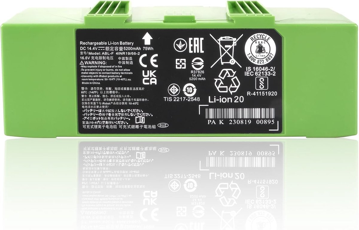 4460mAh 14,4V Accu, Compatibel met iRobot Roomba i7 i7+ i3 i3+ i4 i4+ i8 j7 j7+ e5 e6 Serie Robotstofzuigers