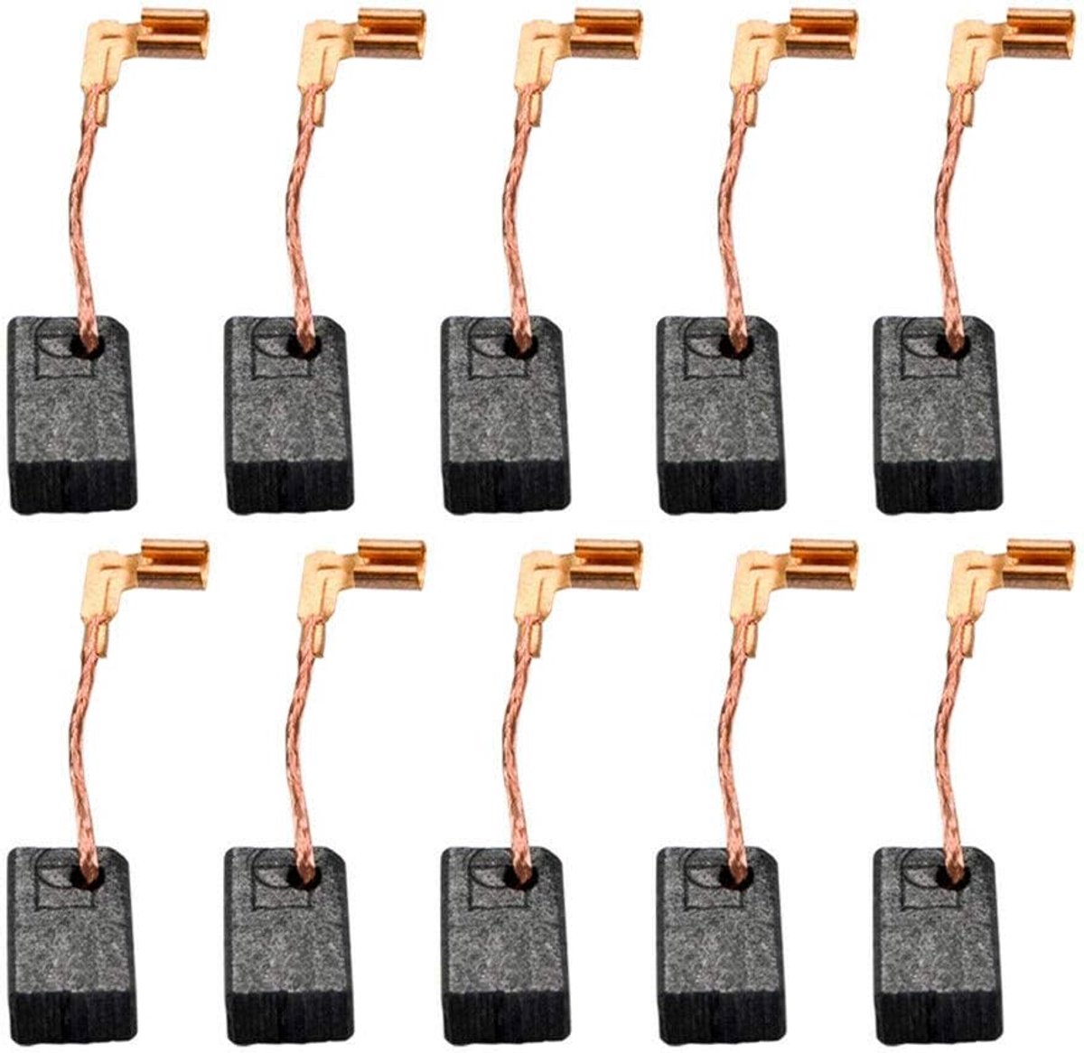 Koolborstels, Carbon Borstel Vervanging, Power Tool voor Elektrische Haakse Slijper (10 Stks - Model No.CB459)
