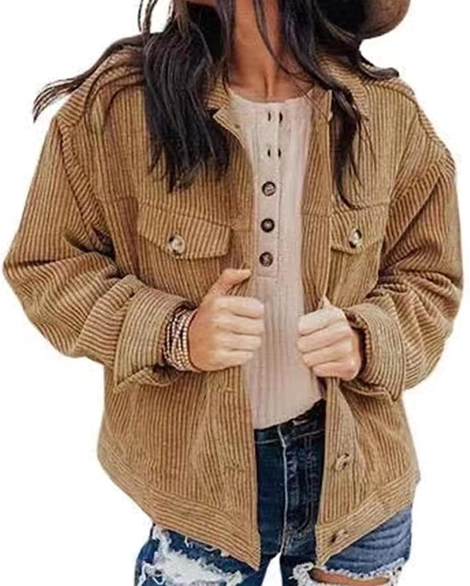 Kort Corduroy Jack Corduroy Vintage Kort Jack Lange Mouwen Uitloper Winter Lente Herfst top Uitloper Mode Lang