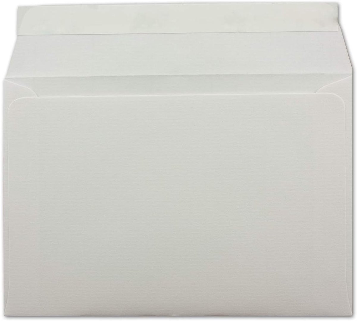 DIN C6 enveloppen geribd - Grootte: 114 x 16,20 mm - 100 g / m² - Plakband met rechte klep en strips -Premiumkwaliteit 25 Stück wit