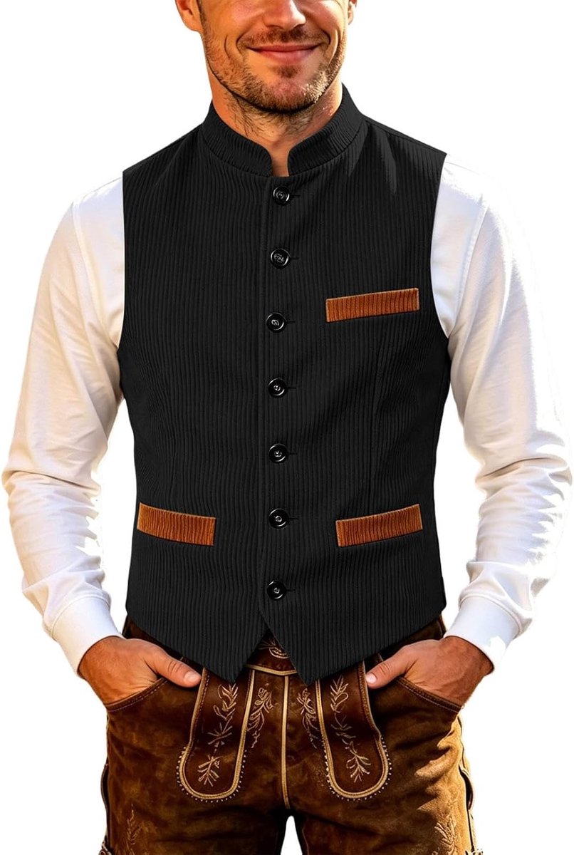 Vest voor het Oktoberfestfeest, warm en casual om te combineren
