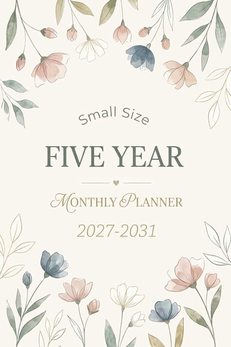 Year Monthly Planner 2027–2031: 5 Year Monthly Calendar Organizer with Contact List, Password Tracker | 60 Months of Planning from January 2027 to December 2031 with holidays Small Size 4x6