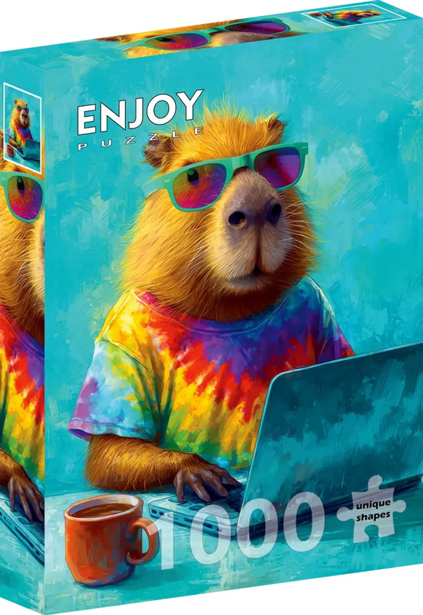 Enjoy Puzzle legpuzzel Cool Capybara 1000 stukjes dieren.
