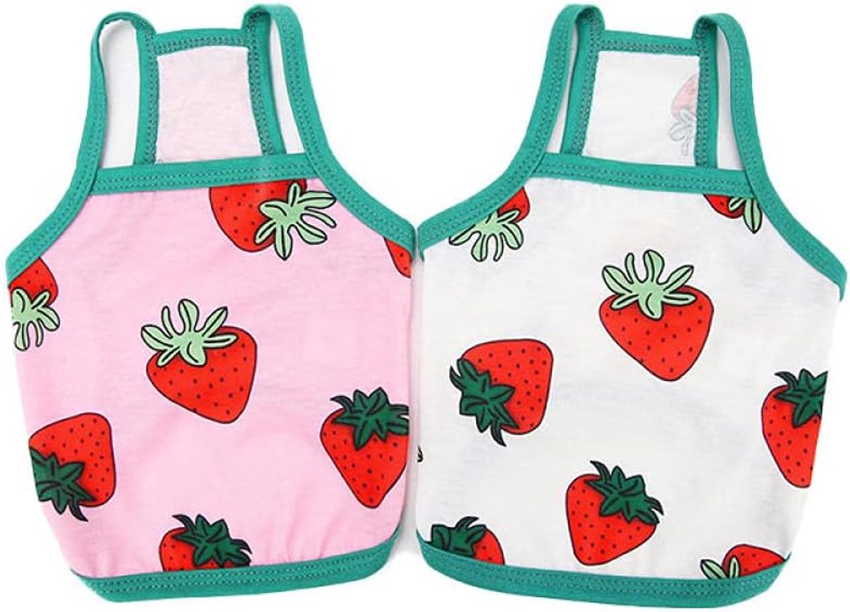 schattige aardbeien hond vest rok zomer kat puppy outfit Yorkshire Terrier Pomeranian Shih Tzu Poedel Bichon kleding Halloween