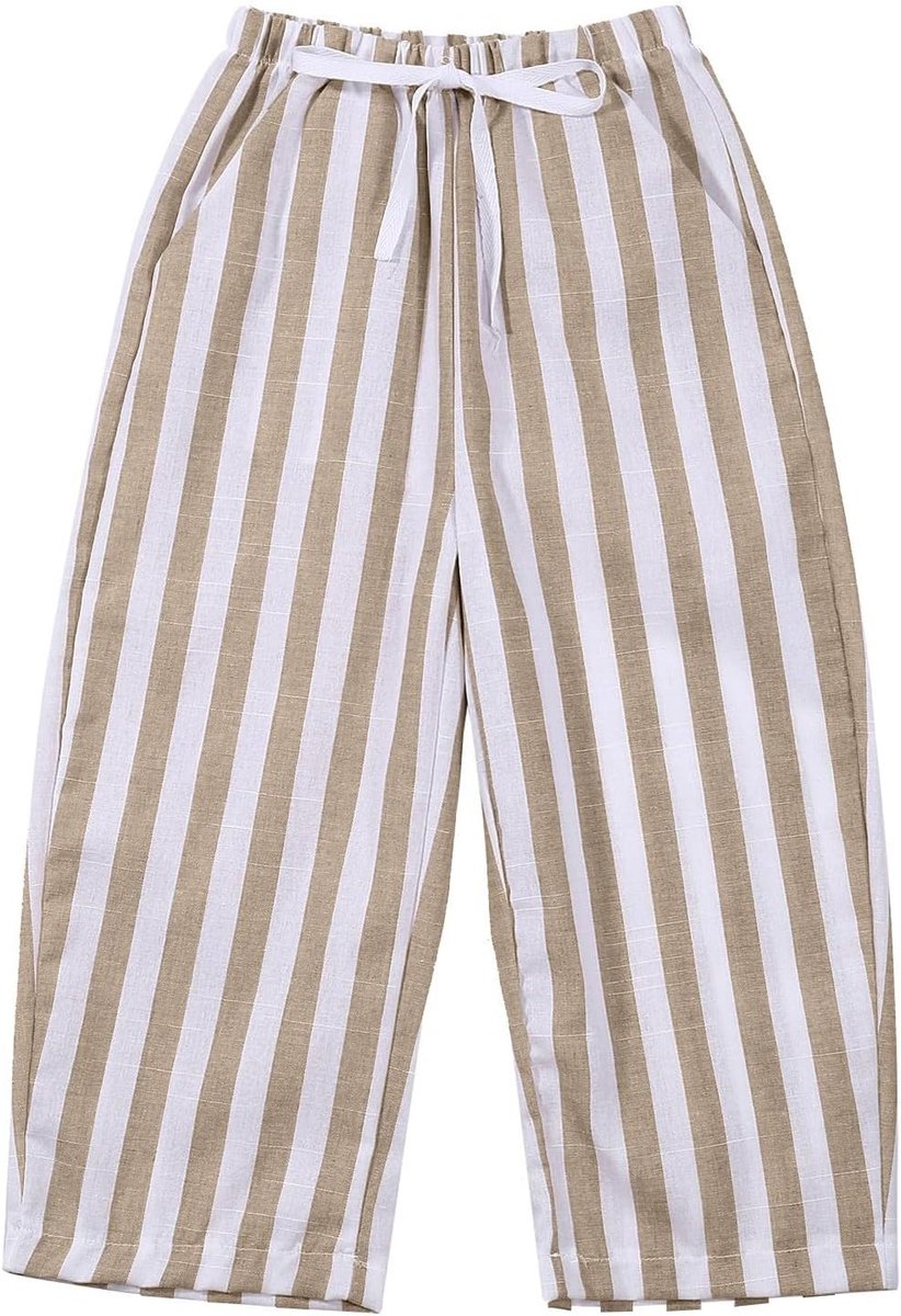 Katoenen zomerbroek met strepen voor baby's en kinderen