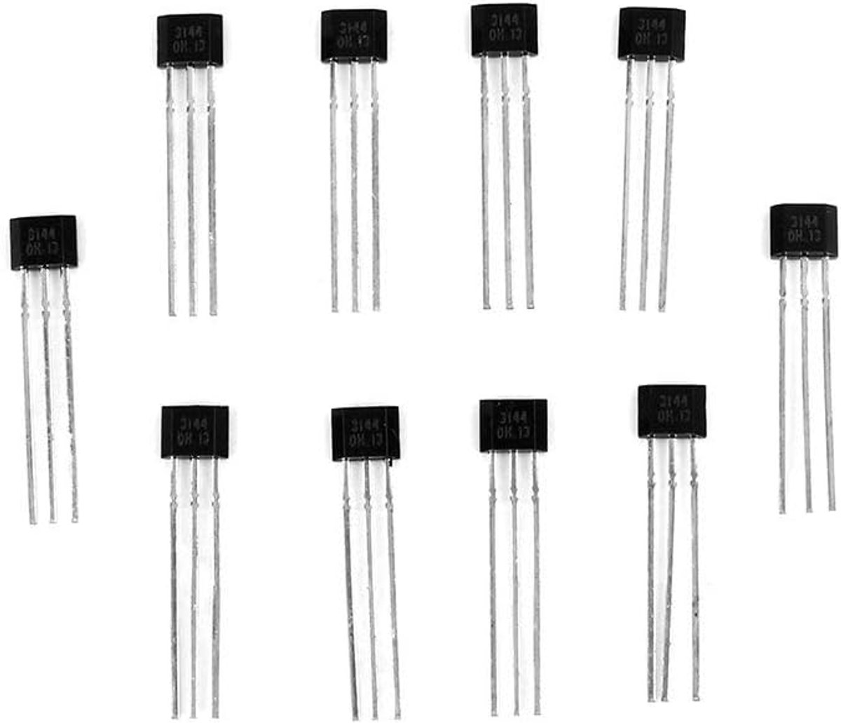 10 stuks lineaire hal-effectsensor, A3144 3144E OH3144E magneetdetector, gevoelige 3-polige schakelaar, TO-92UA 3-polig, SIP