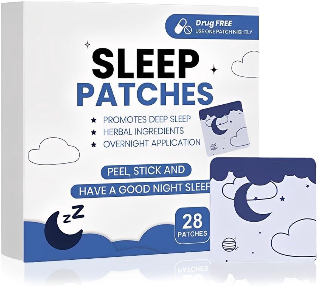 56 stuks patches voor slapen, slaaphulp, ontspannende geurmix voor een rustige nacht