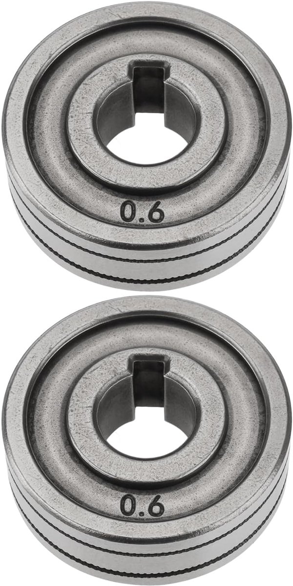 2 stuks 30 mm draadmachine invoer aandrijfrollen compatibel met MIG compatibel met MAG-lassers (0,6 mm/0,8 mm gekartelde groef)