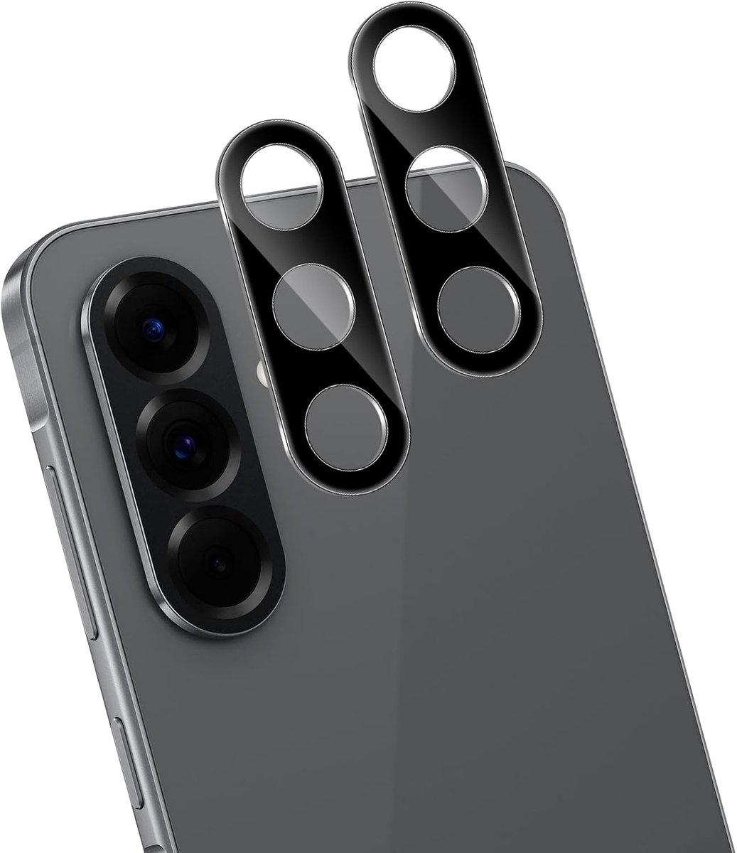 Camerabescherming voor Samsung Galaxy A56 5G, pantserglas, 9H hardheid, anti-kras camerabescherming, HD heldere lens, zwart, 2 stuks