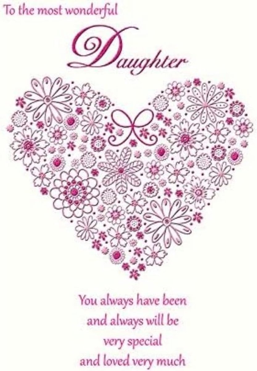 Verjaardagskaartdochter - 9 x 6 inch - Piccadilly Greetings