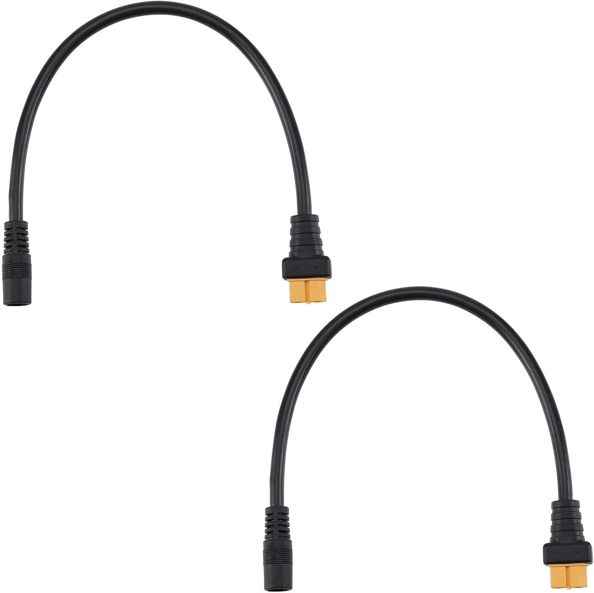 2 stuks adapterkabel XT60 stopcontact naar bus DC 5,5 x 2,5 mm netstekker voor TS100 soldeerbout FPV monitor voeding drone netsnoer