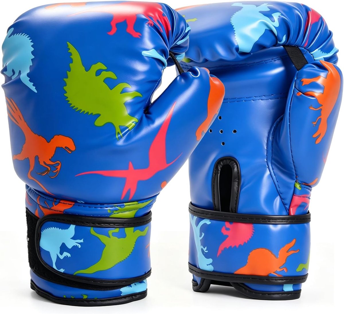 Bokshandschoenen voor kinderen, junior sparring boxhandschoenen, 170 g, ademende kinderbokshandschoenen voor 4-10 jaar, voor kickboksen en bokszaktraining, kickboksen, blauw