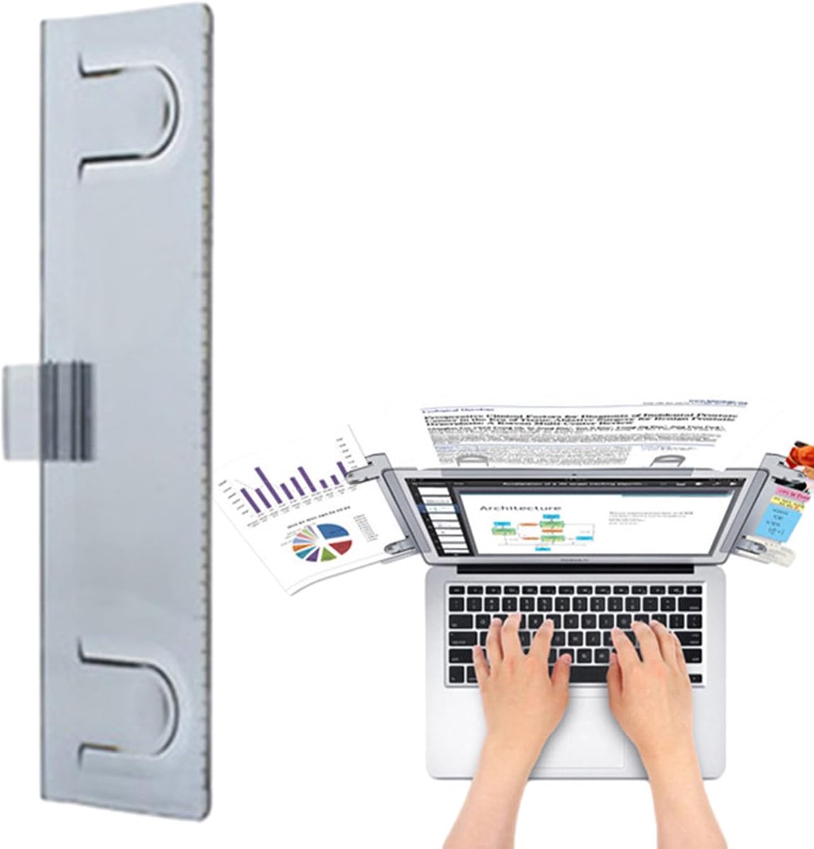 Monitor- en laptopdocumentenhouder