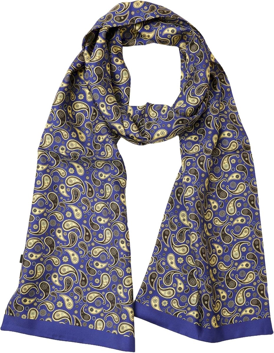 Herensjaal van 100% zijde, dubbellaags, 170 cm, lang, elegant, klassiek voor feestelijke zaken