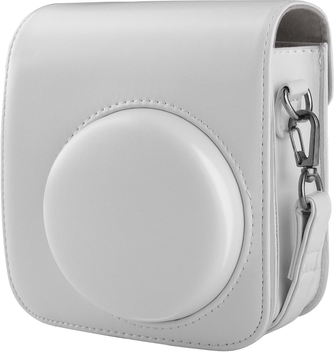 Cameratas voor Fujifilm Mini 12, PU-leren beschermhoes, compatibel met Instax Mini Instant en Digital Hybrid camera, blauw, Camera tas