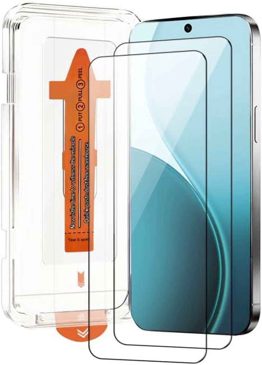Chejuza Gehard glas voor Oppo Reno14 5 g [2 stuks], snelle installatie, volledige afdekking, zonder luchtbellen, hardheid 9H, glas, hoge definitie displaybeschermfolie
