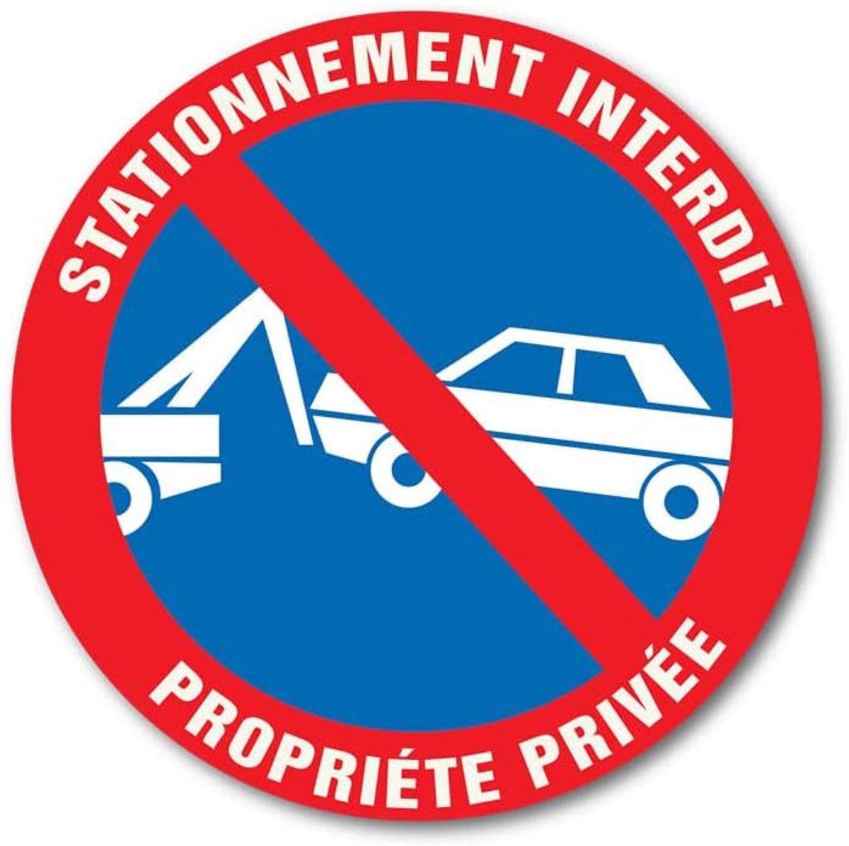 Bord voor parkeerplaats, privéeigendom, met UV-laminering, diameter 20 cm