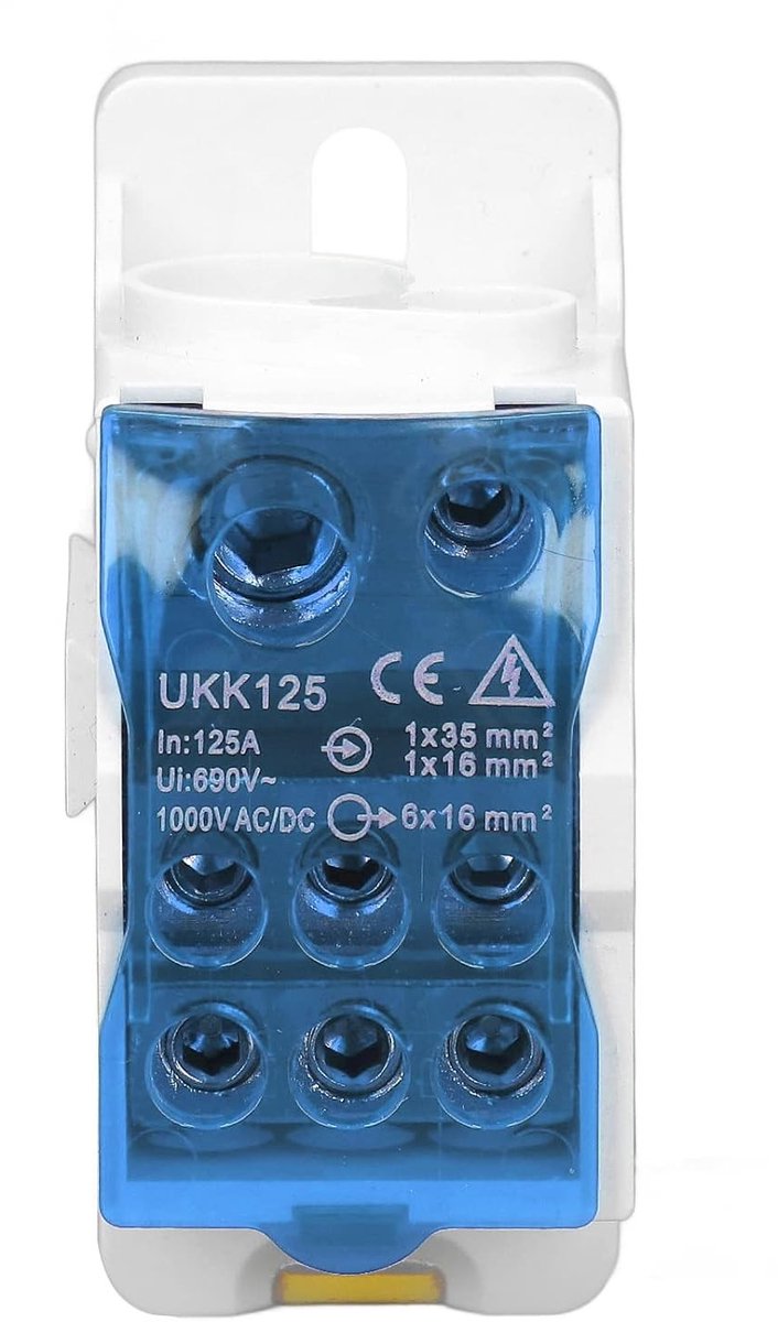 DIN Rail Verdeeldoos 690V 125A Universele Elektrische Aansluitblok met Hoogwaardige Isolatie en Ontkoppelingsfunctie voor Stroomverdeling