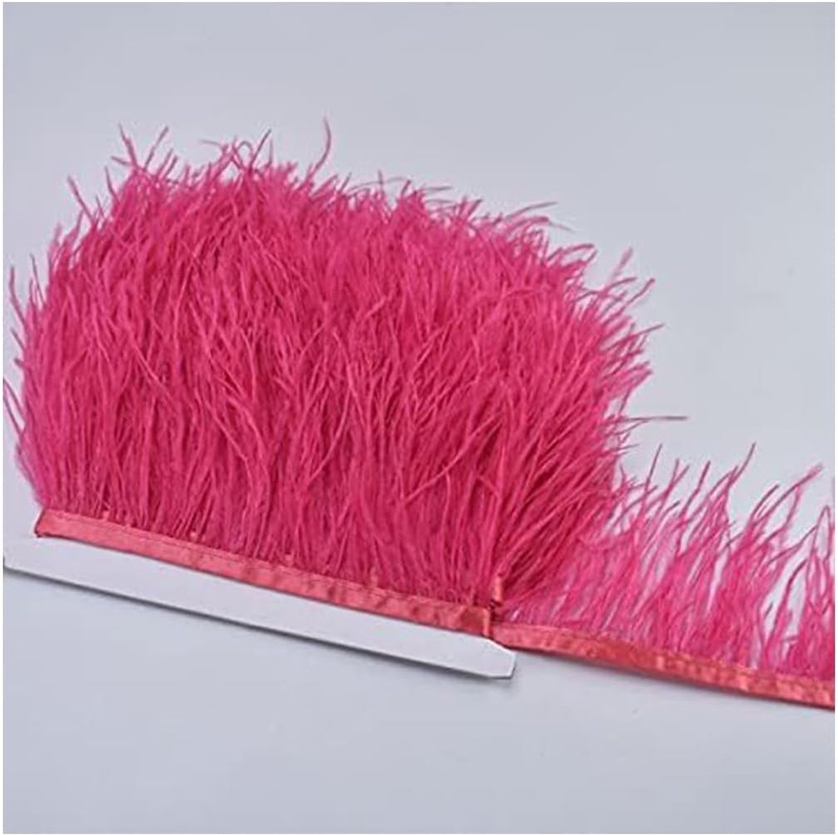 8-10 cm natuurlijke struisvogelveren, rand pluche, veerband om te knutselen, veren, fringen, trim, veer, franjes, band voor doe-het-zelf handwerk, naaien, hoed, jurk, kostuumdecoratie