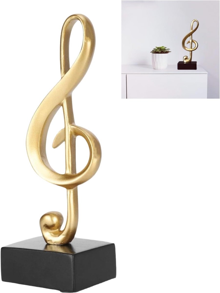 muzieknotenbeeld, moderne decoratie voor piano, woonkamer en kantoor, cadeau-idee voor muziekliefhebbers, ornament voor huis en kantoor, eigentijdse stijl