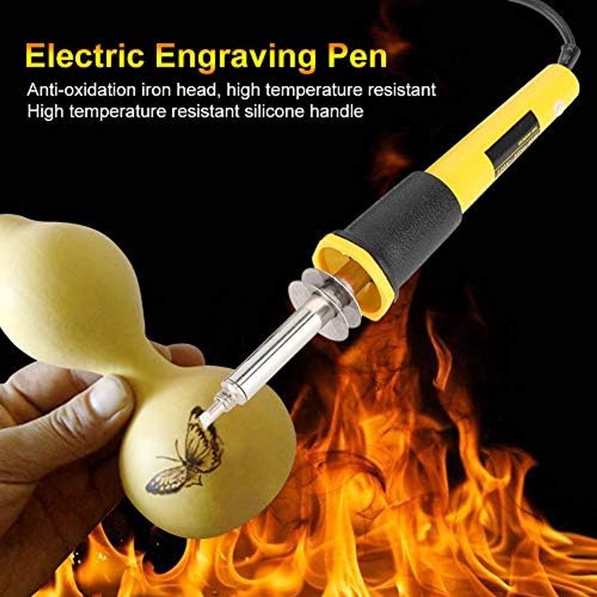 Pen Leer Hout Ambachtelijke Elektrische Houtbrander Gereedschap 40W EU-stekker 220V Soldeerpunt Branding Tool Graveerijzer voor Houtbewerking