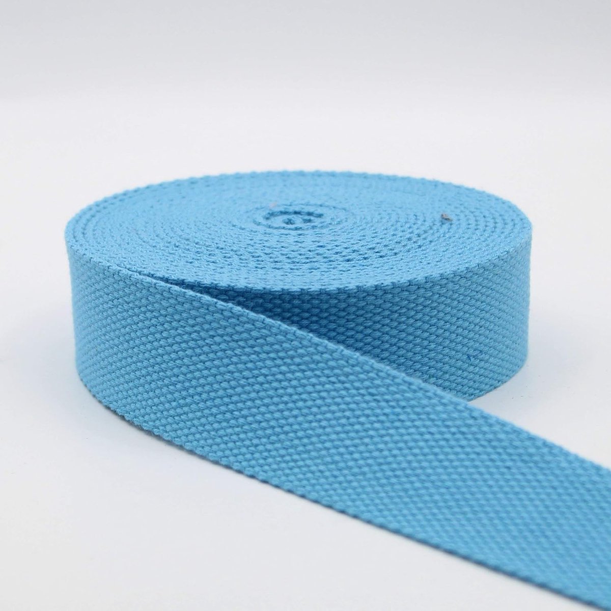 5 m zware katoenen riem, dik, turquoise (38), 3 cm