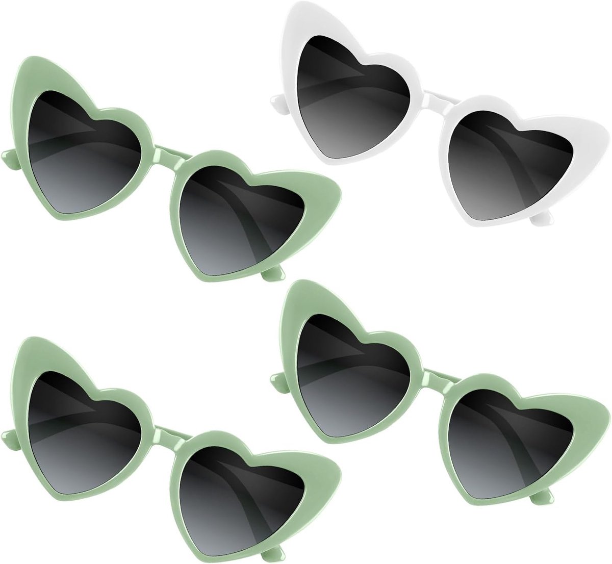 4/6/8/10/12 Pack Bachelorette Zonnebril Hart Zonnebril Vintage Hartvormige Bril voor Vrouwen Bruids Feest Bruiloft
