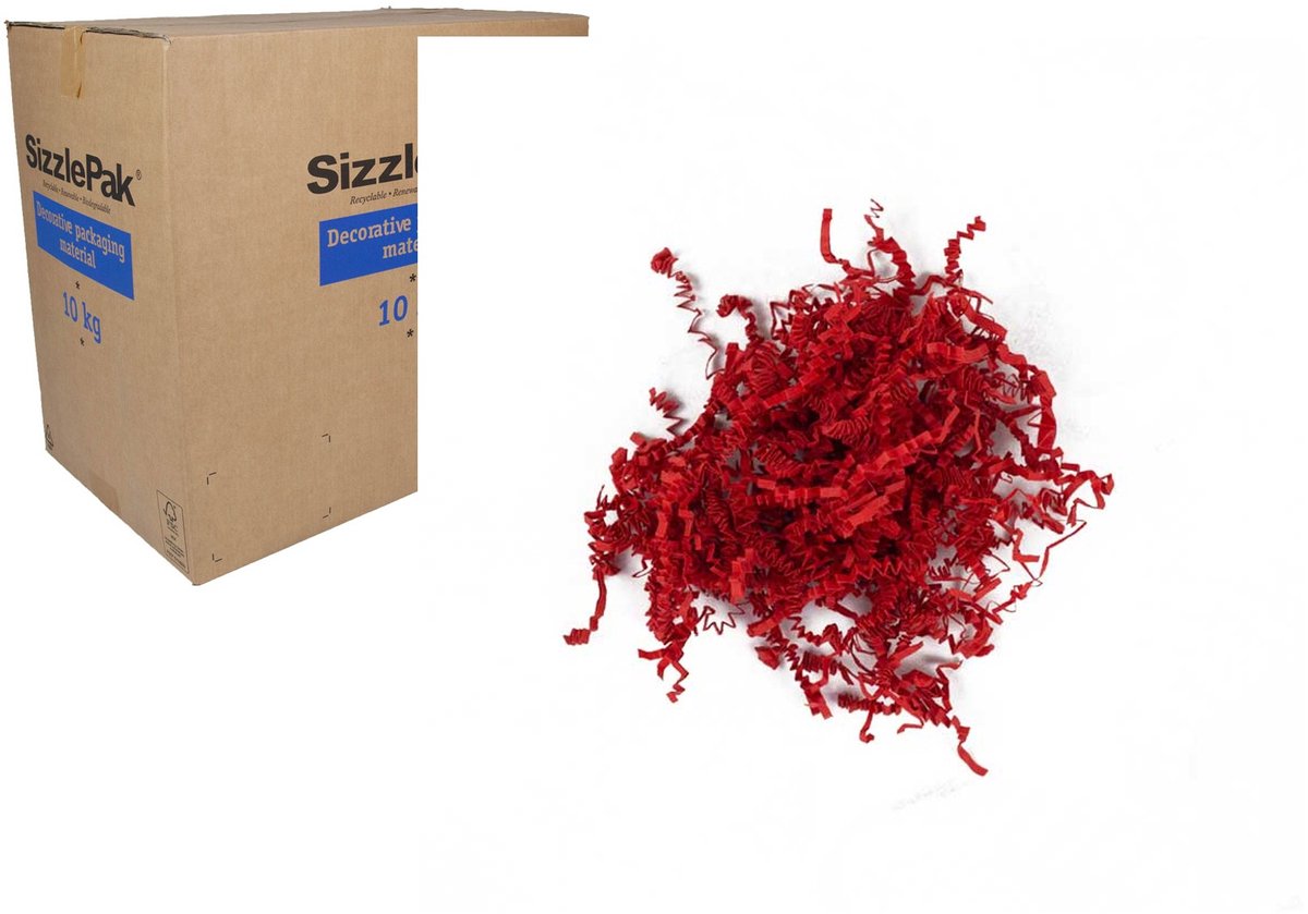 Inpakr SizzlePak Opvulmateriaal Felrood - 10 kg - Tot 320 Liter - 1 Doos