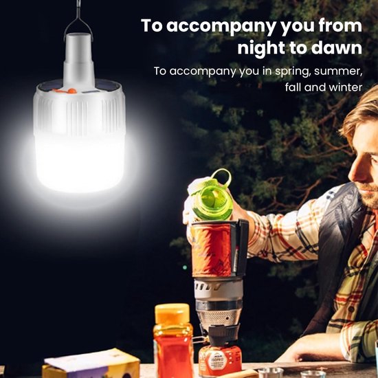 Zonne verlichting - Oplaadbaar Met Timer Op Afstand Nachtmarkt Oplaadbare Verlichting - LED lampen, Zonne lantaarns Voor Binnen en Buiten Kippenhok Noodverlichting Camping — afbeelding 2