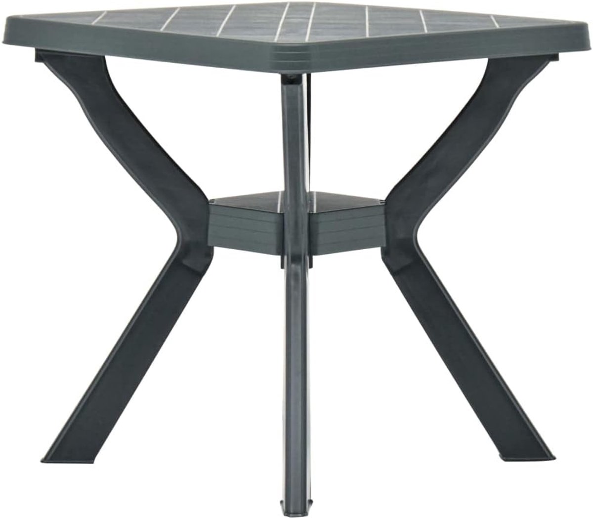 Groen, 70 x 70 x 72 cm, kunststof, tuin, terras, eettafel, campingtafel, partytafel, geschikt voor balkons, terrassen en dekken