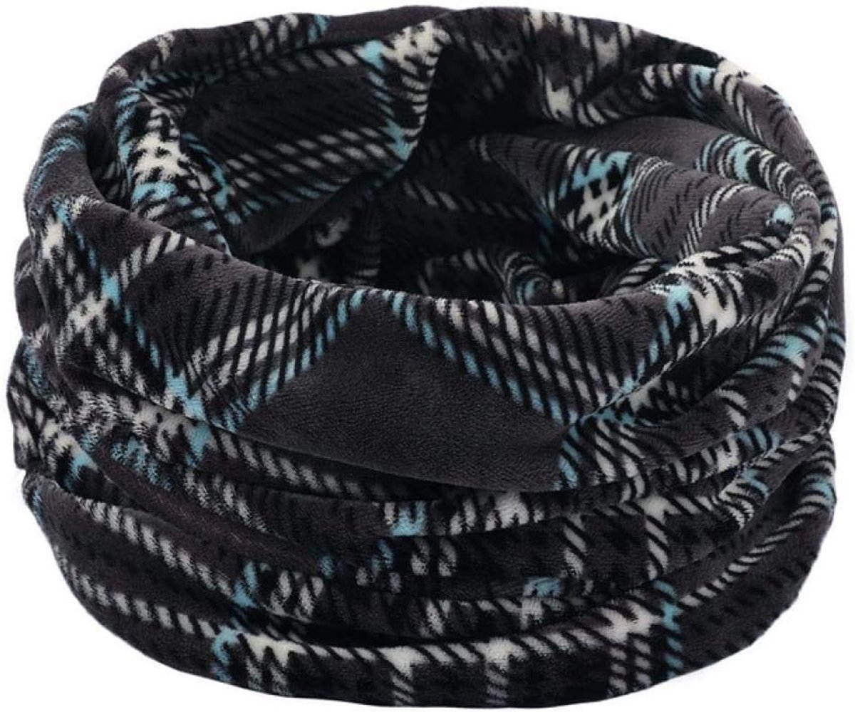 Sjaal heren geruite dubbele kraag plus fluweel comfortabele warme gebreide winter sjaal