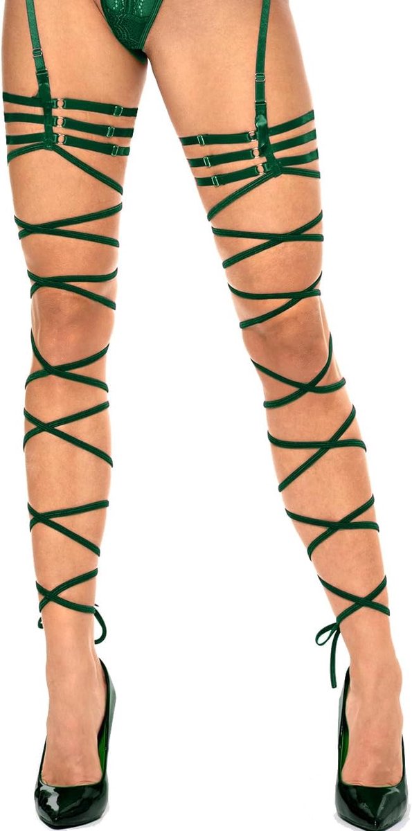 Lingerie jarretelband kousen, doe-het-zelf crisscross kousen voor clips